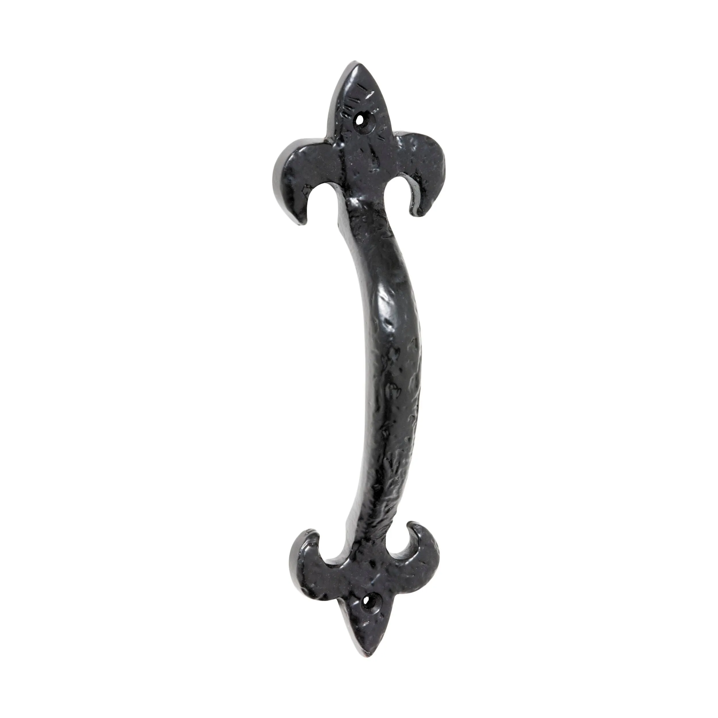 1865 Pull Handle Iron Fleur-de-lis Matte Black H180xP32mm