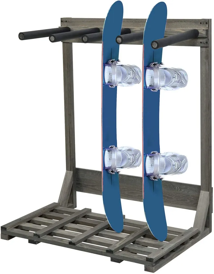 4-Ft Gray Freestanding Vertical Surfboard Storage Rack