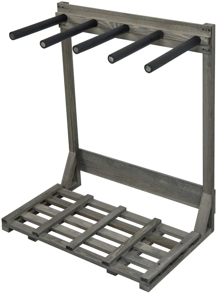 4-Ft Gray Freestanding Vertical Surfboard Storage Rack