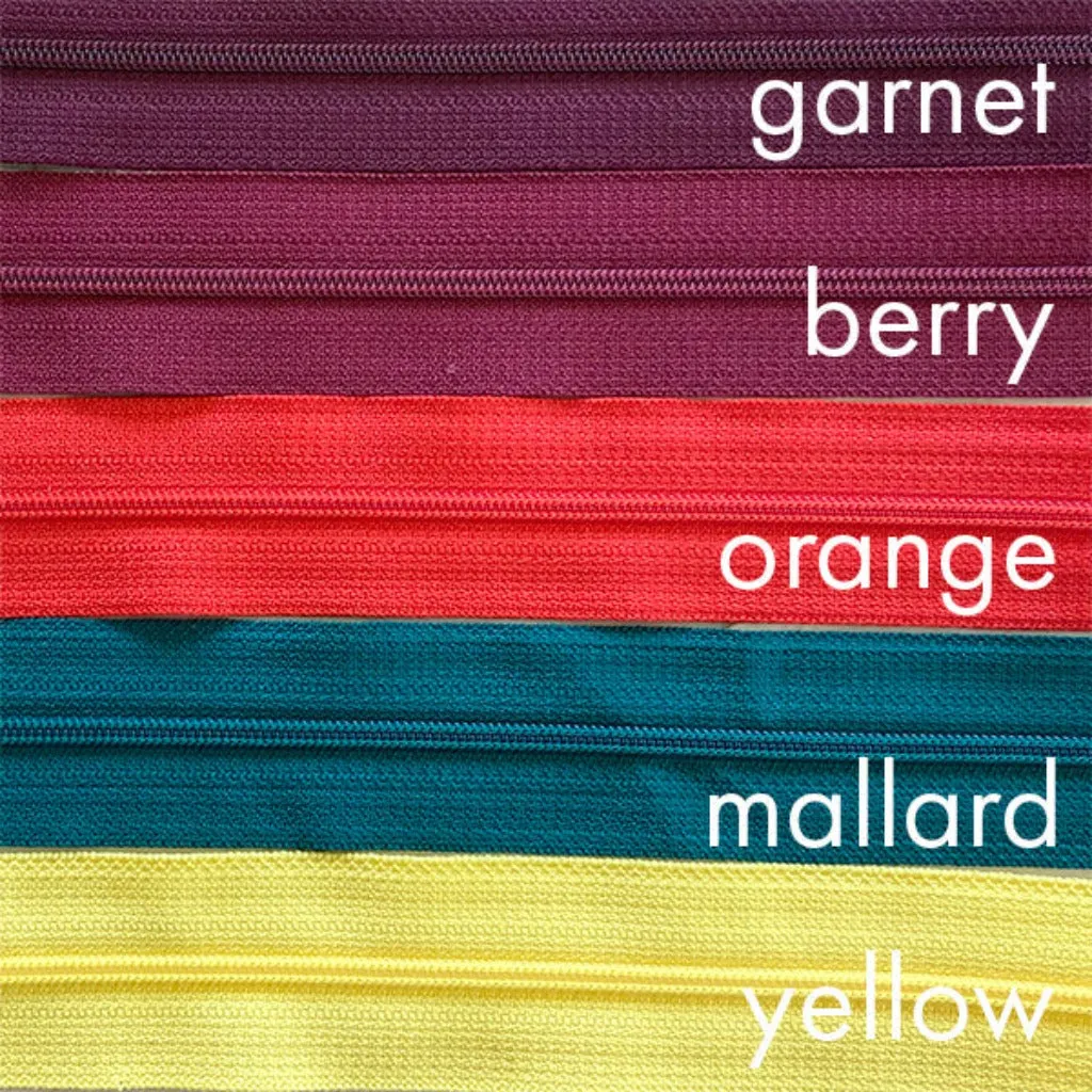 berry | nylon | zipper swatch