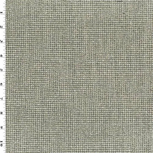 Black/Champagne/Gray Loosely Woven Texture Wool Blend Fabric