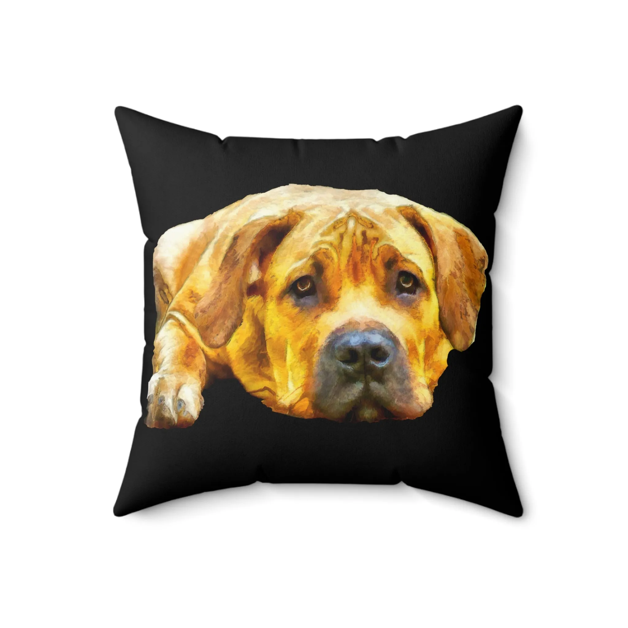 Boerboel- Spun Polyester Throw Pillow