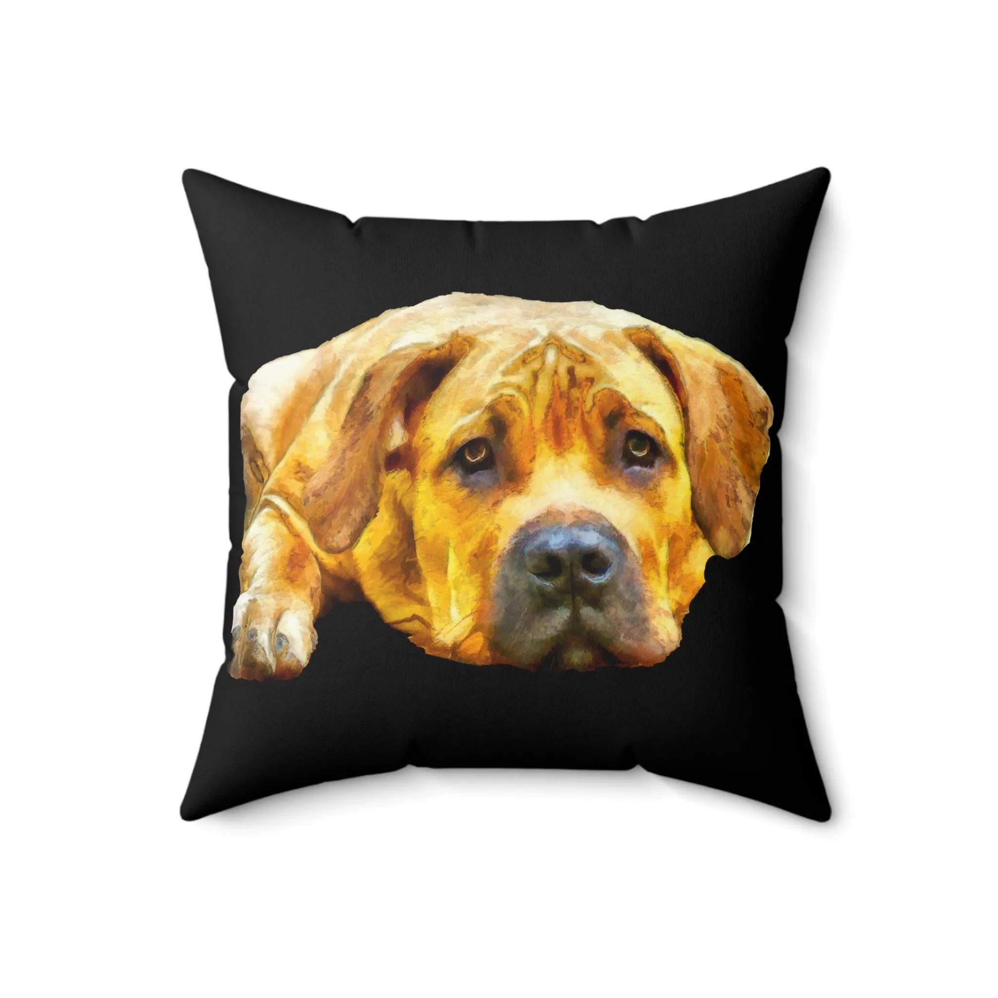 Boerboel- Spun Polyester Throw Pillow