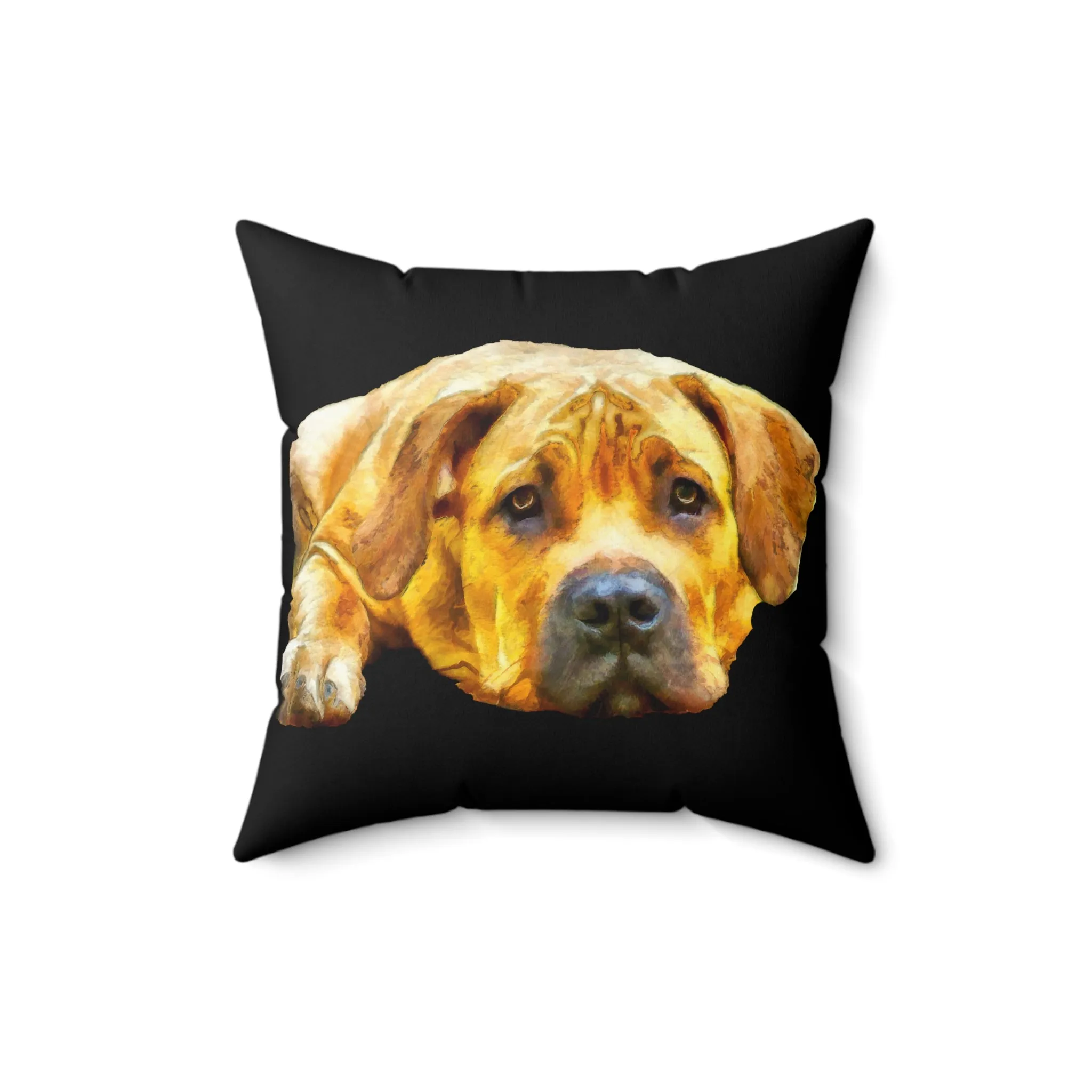 Boerboel- Spun Polyester Throw Pillow