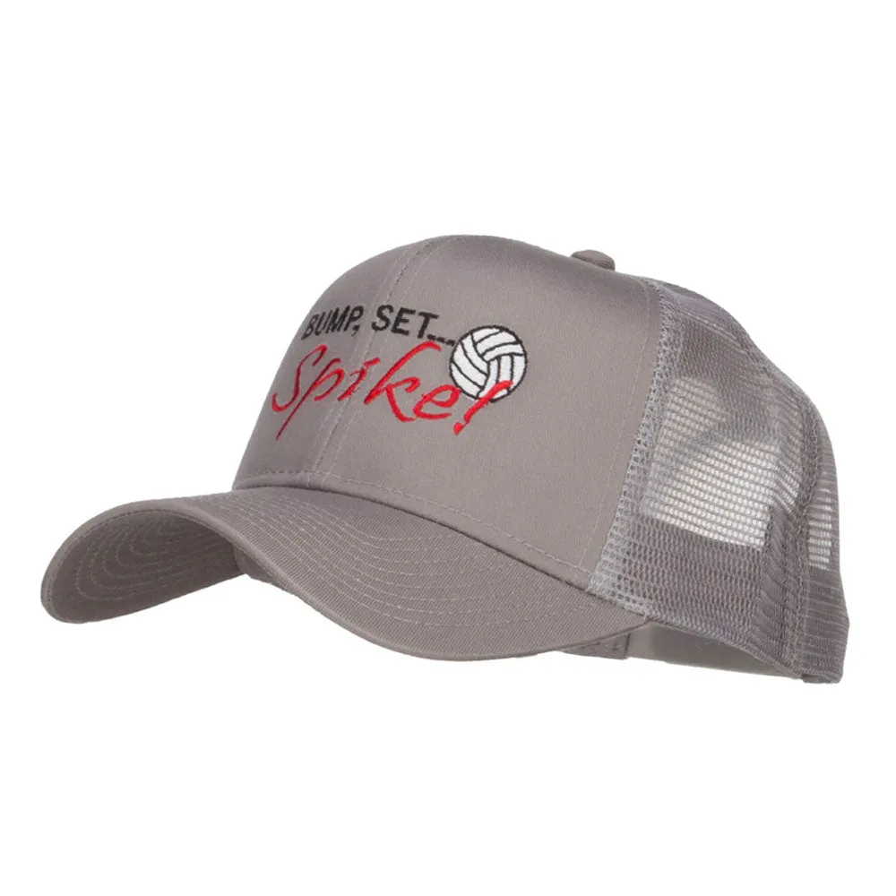Bump Set Spike Volleyball Embroidered Mesh Cap