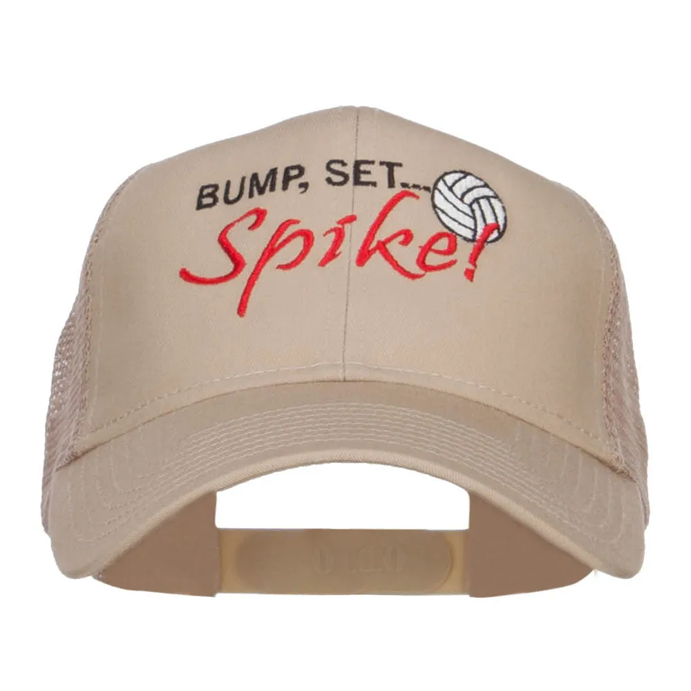 Bump Set Spike Volleyball Embroidered Mesh Cap