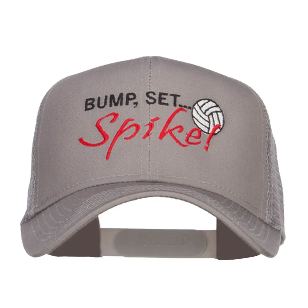 Bump Set Spike Volleyball Embroidered Mesh Cap