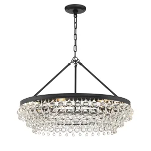 Calypso 6 Light Matte Black Chandelier