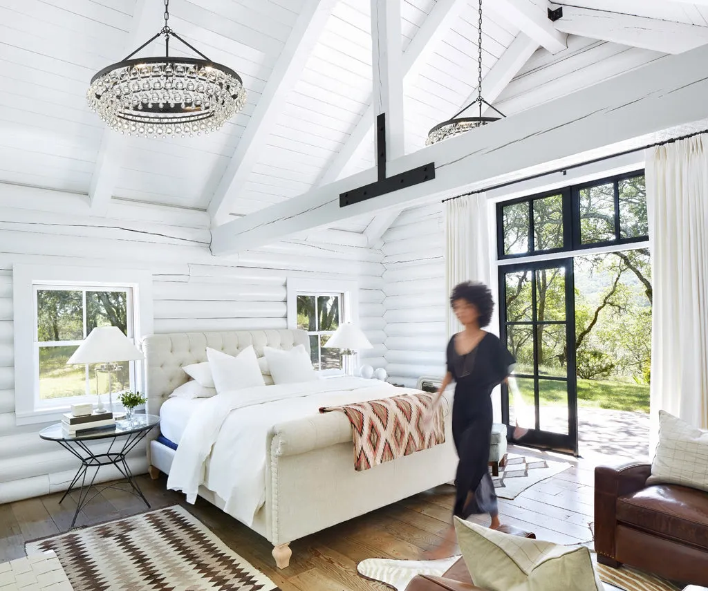 Calypso 6 Light Matte Black Chandelier