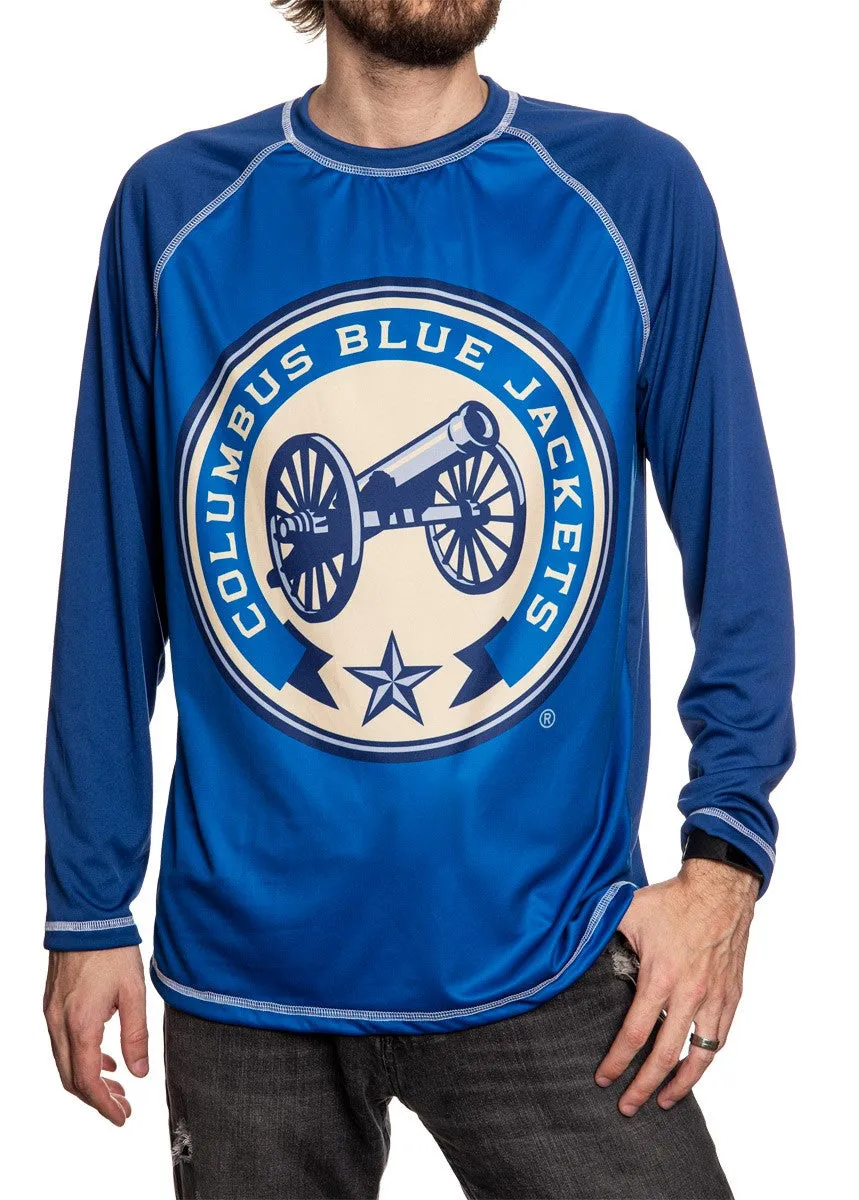 Columbus Blue Jackets Jersey Style Long Sleeve Rashguard