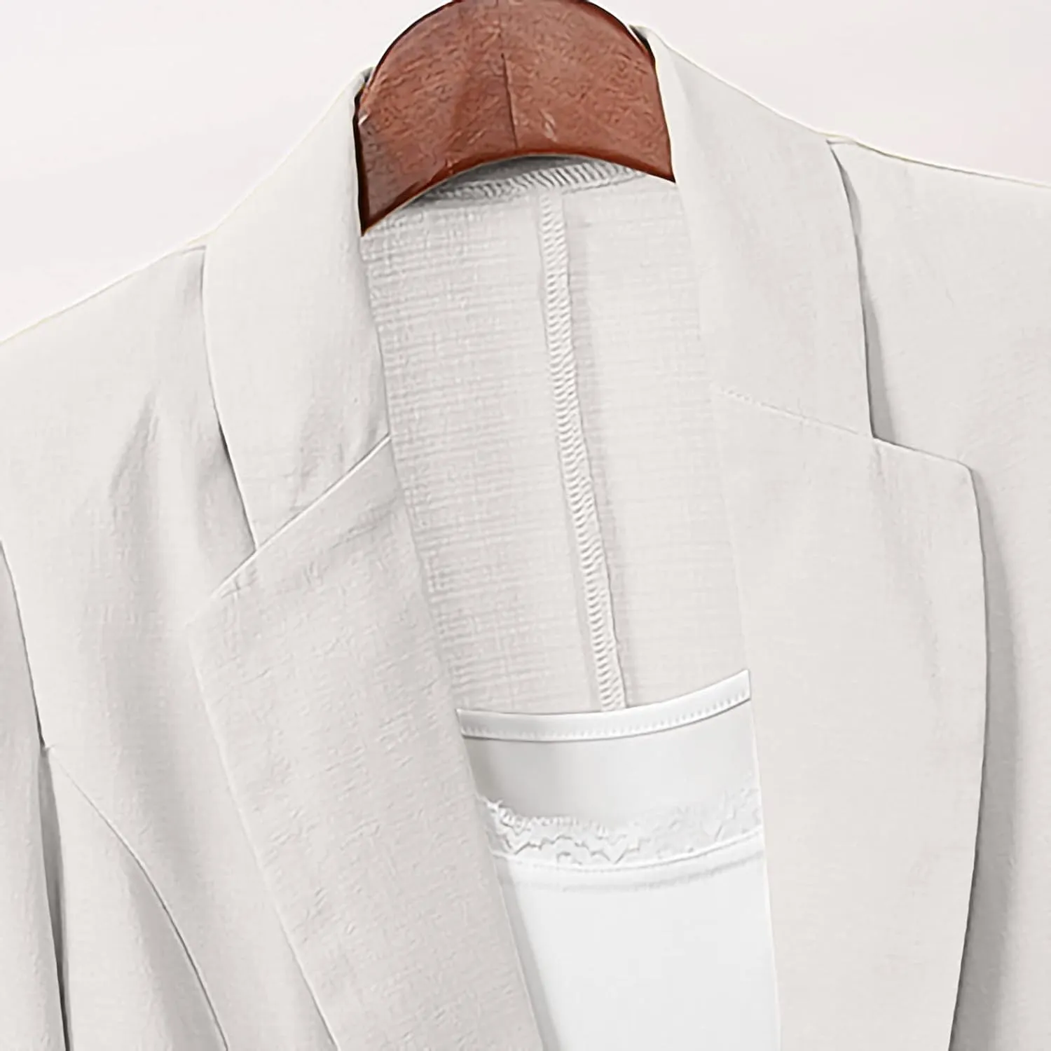 Cotton Linen Blazer for Womens Long Sleeve Stretchy Lightweight Casual Work Jacket Open Front 2024 Work Suit Jackets