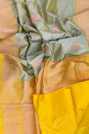 Elegant Green Banarasi Katan Silk Saree: A Timeless Classic