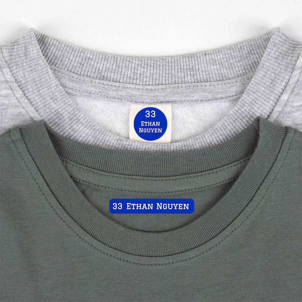 Jersey Camp Clothing Labels Pack