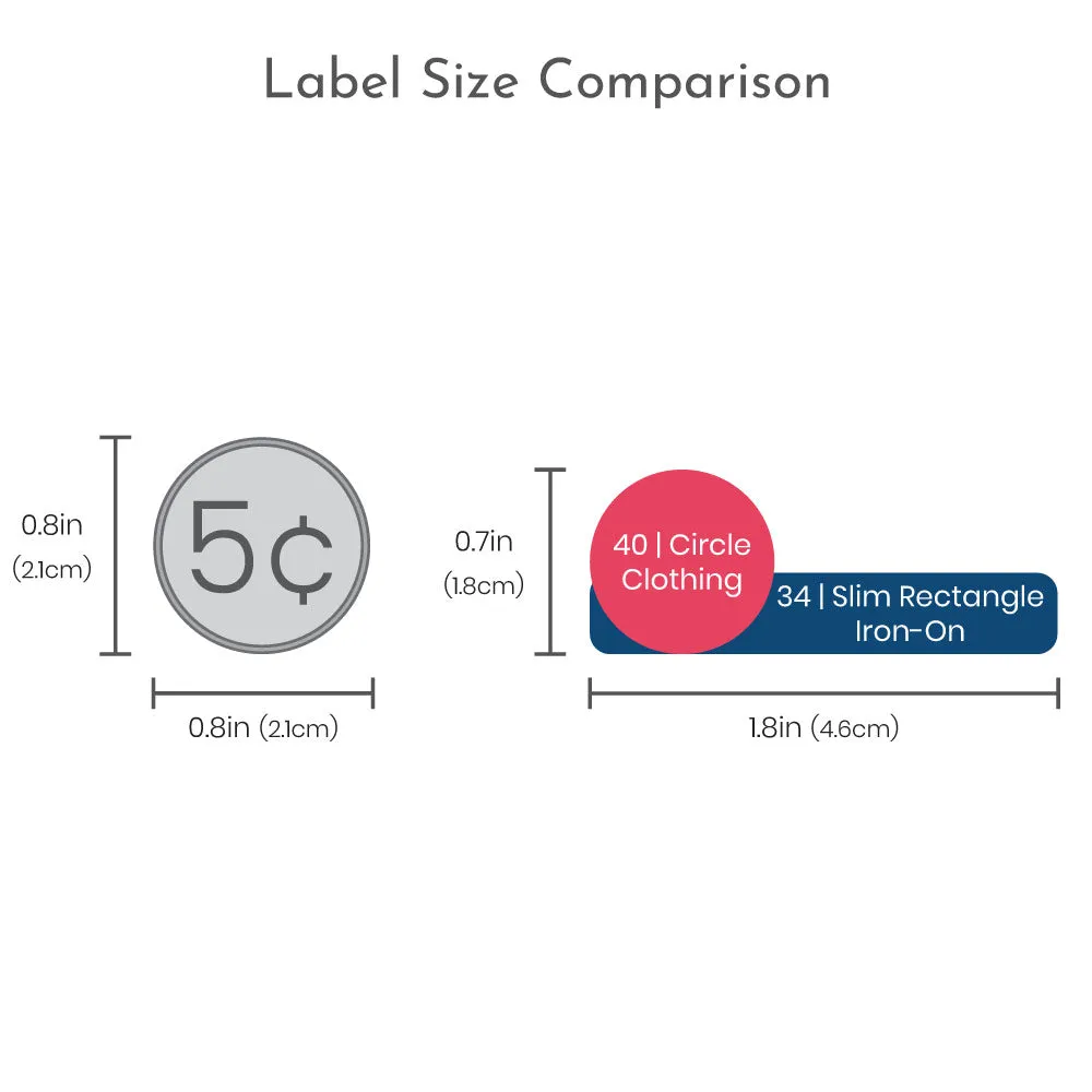 Jersey Camp Clothing Labels Pack