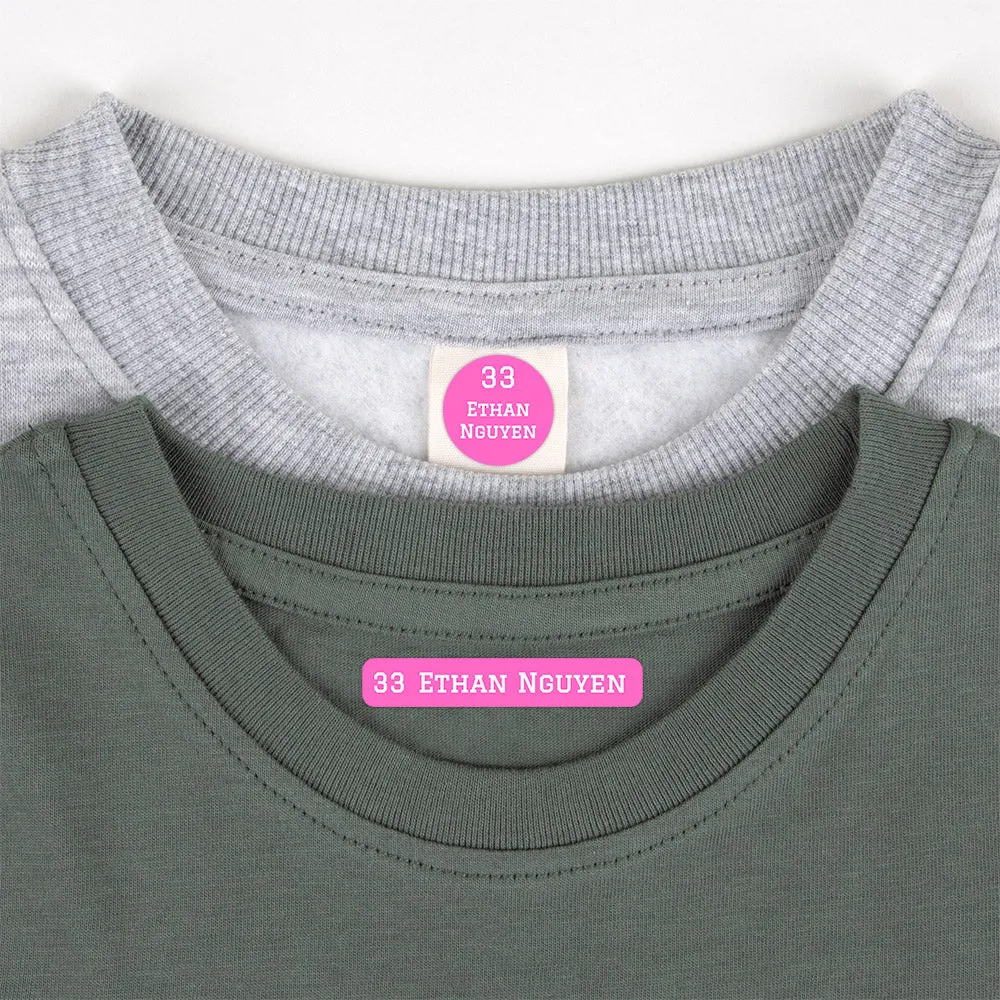 Jersey Camp Clothing Labels Pack
