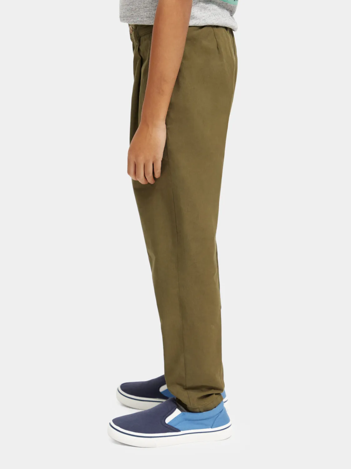Kids - Loose-tapered fit pleated chino
