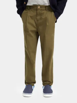 Kids - Loose-tapered fit pleated chino