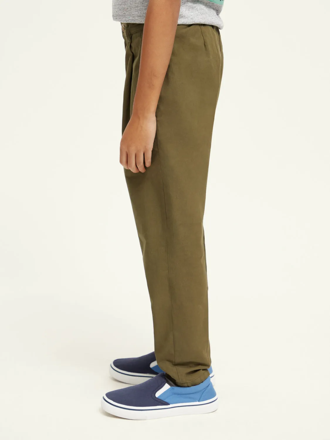 Kids - Loose-tapered fit pleated chino