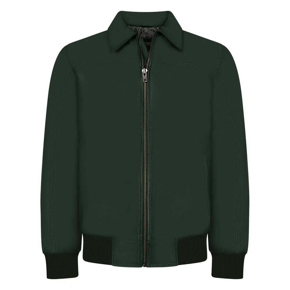 Leather Bomber Jacket Style #2066