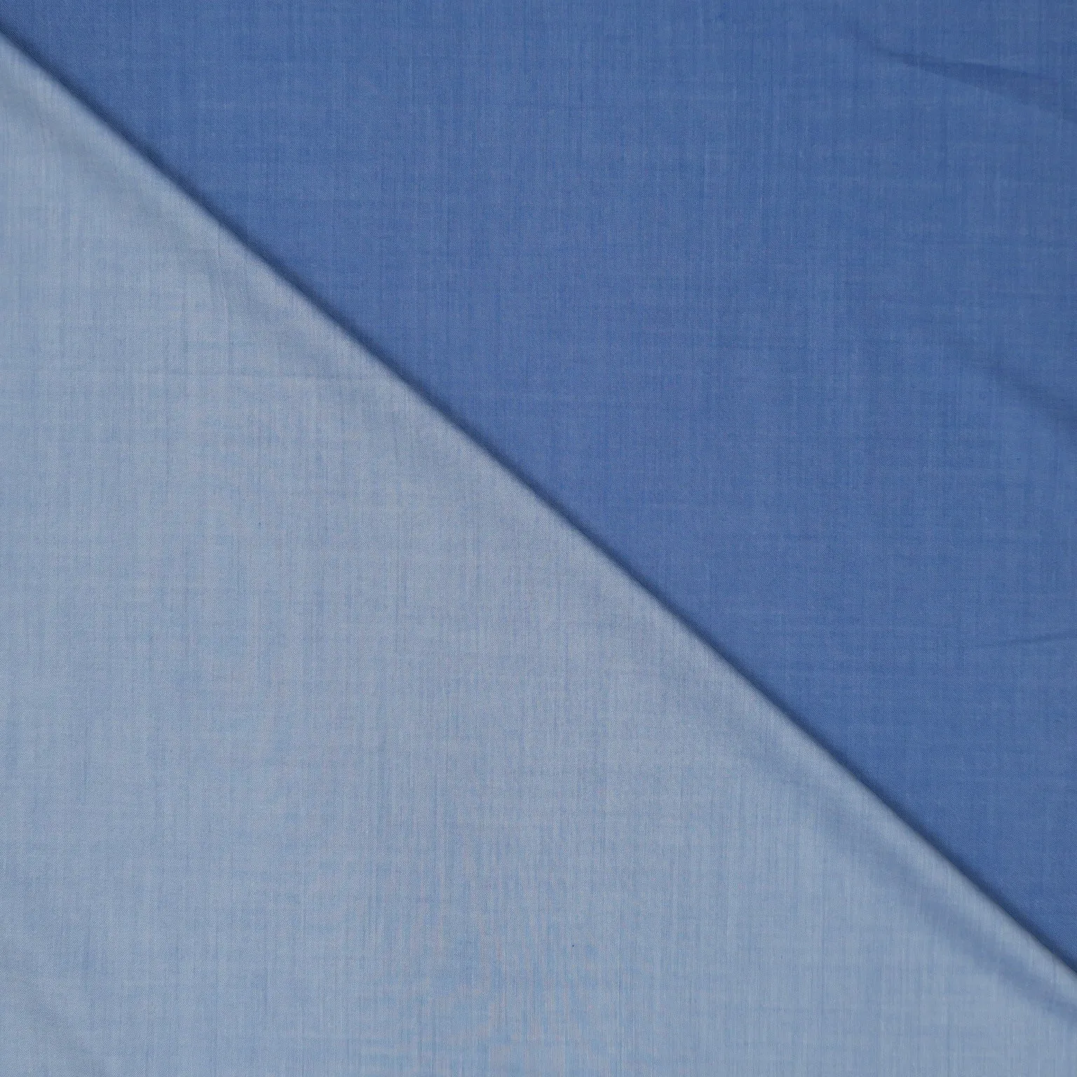 Light Blue & Blue Solid Double Faced Emerald Super 130's Ariston Fabric