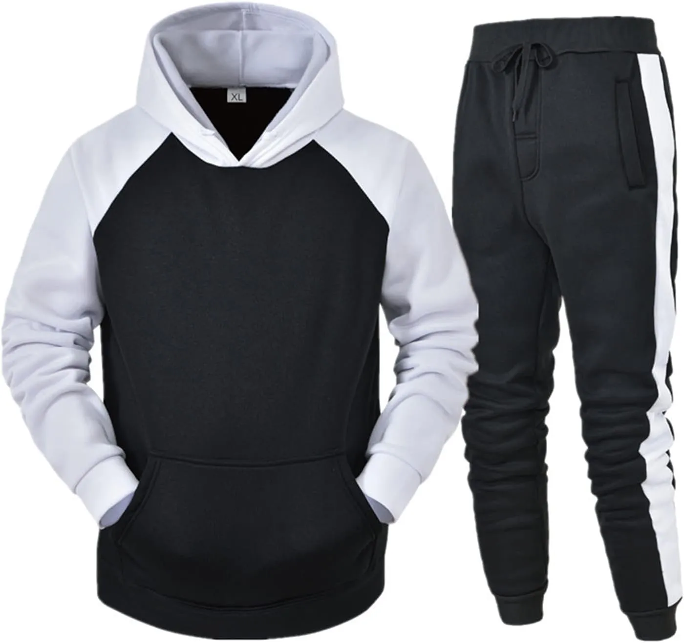 Men's Tracksuits Set 2 Piece Full Zip Casual Jacket Hoodie Sweatsuit Running Sport Pants Long Sleeve Outfits