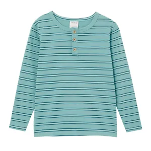 Milky Green Stripe - Henley
