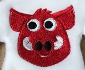 Mini Razorback Pig Mascot Machine Embroider design