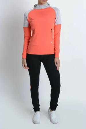 Orange Long Sleeve Yoga Jacket