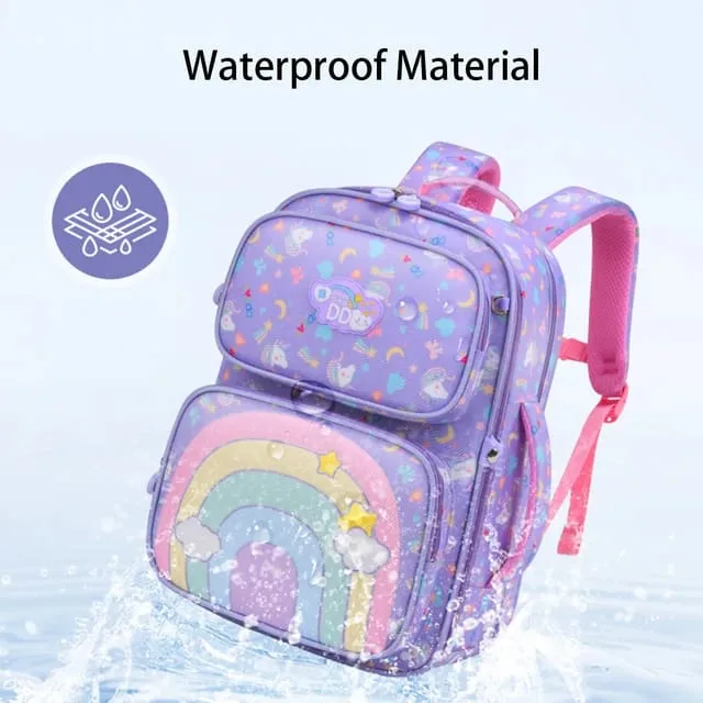 Rainbow Blossom School Backpack