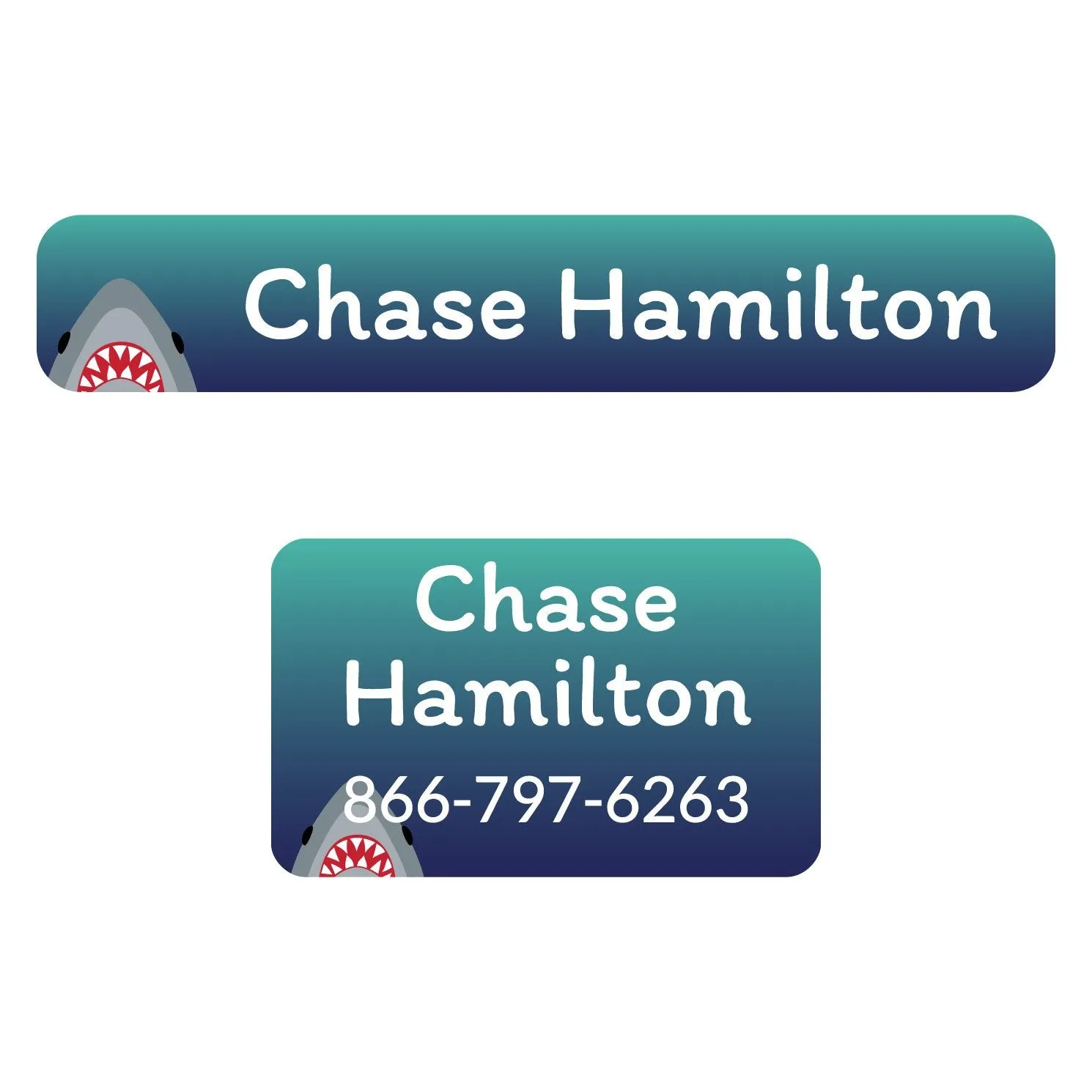 Shark Iron-On Clothing Labels Pack