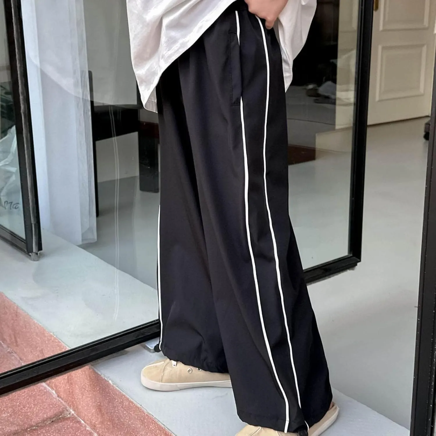 Toddler Boys Girls Wide Leg School Pants Sweatpants Active Baggy Joggers Pull on Quick-Dry Lounge Sports Trousers