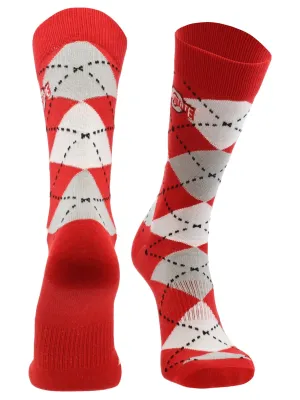 University of Ohio State Buckeyes Argyle Dress Socks
