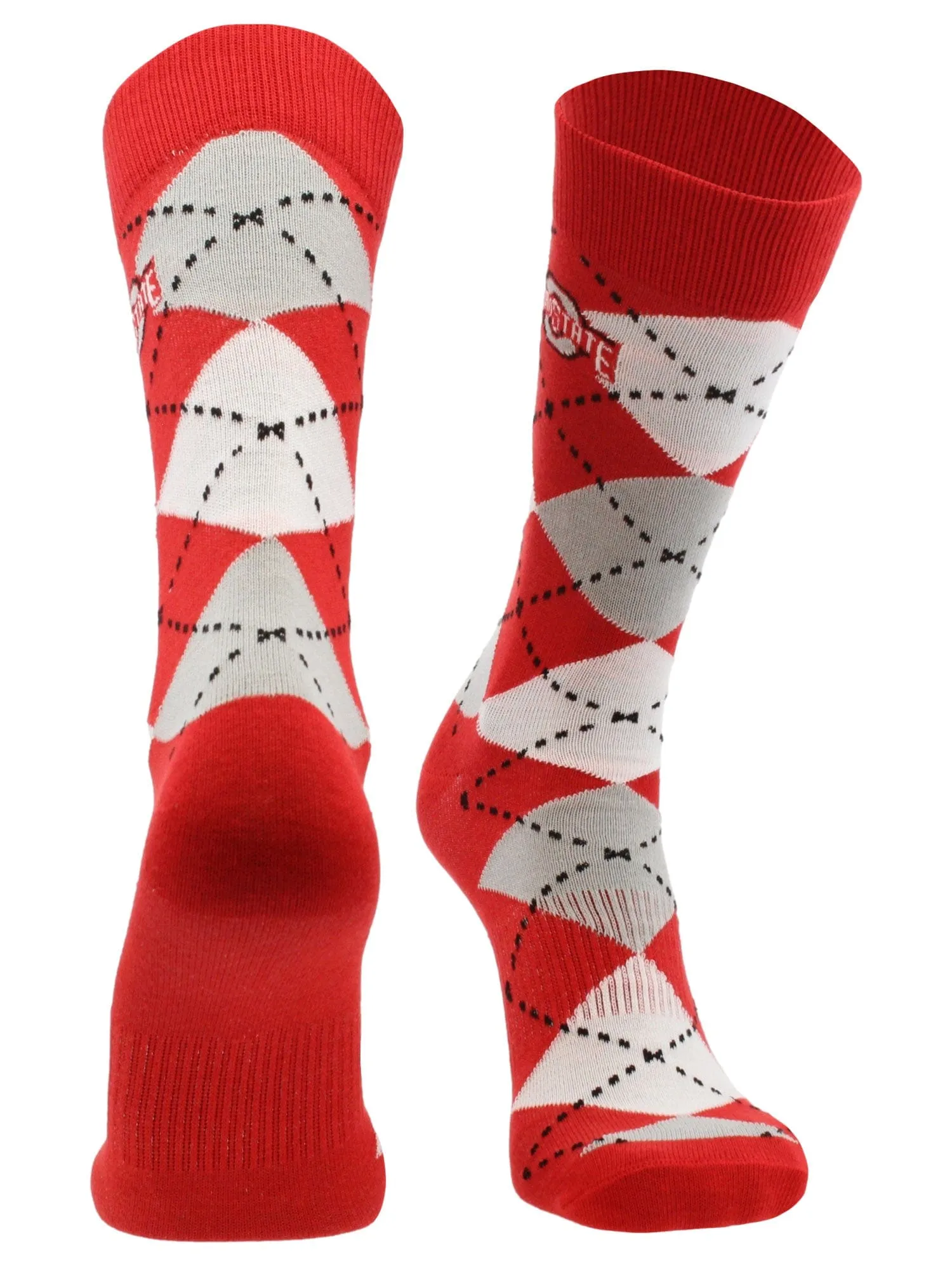 University of Ohio State Buckeyes Argyle Dress Socks